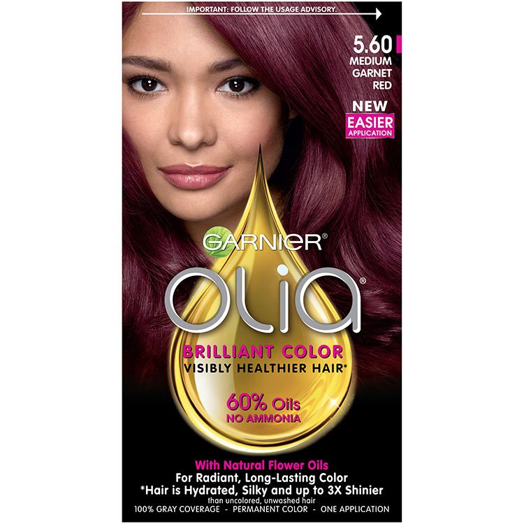Olia Brilliant Color Hair Color 5.60 Medium Garnet Red
