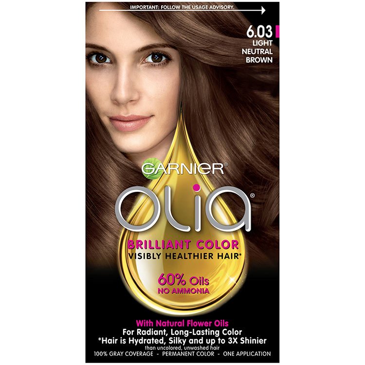 Olia Brilliant Color Hair Color 6.03 Light Neutral Brown