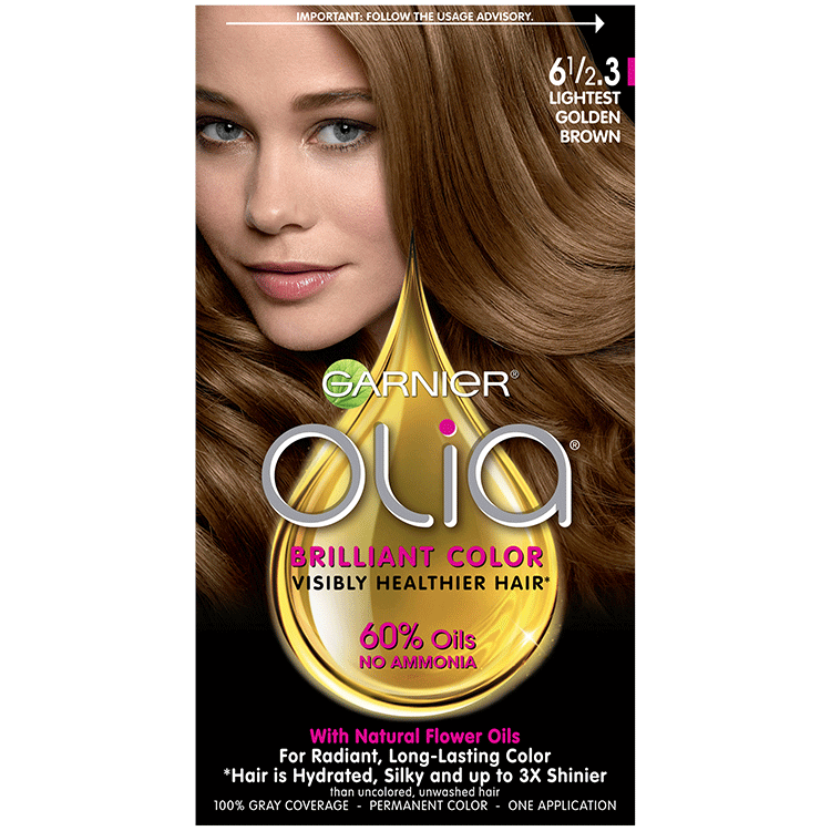 Olia Ammonia Free Permanent Lightest Golden Brown Hair Color Garnier