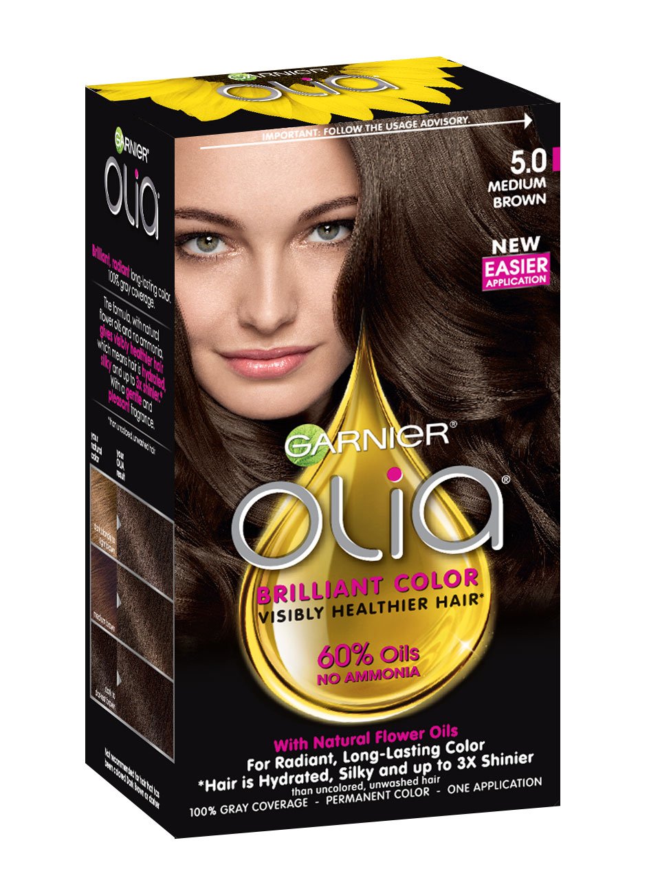 Olia - Ammonia-Free Permanent Hair Color - Medium Brown 