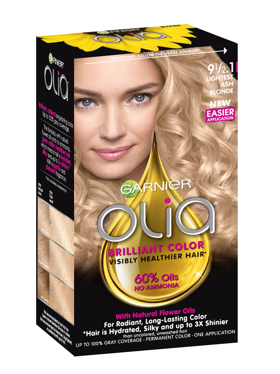 Olia Ammonia Free Lightest Cool Blonde Hair Color Garnier
