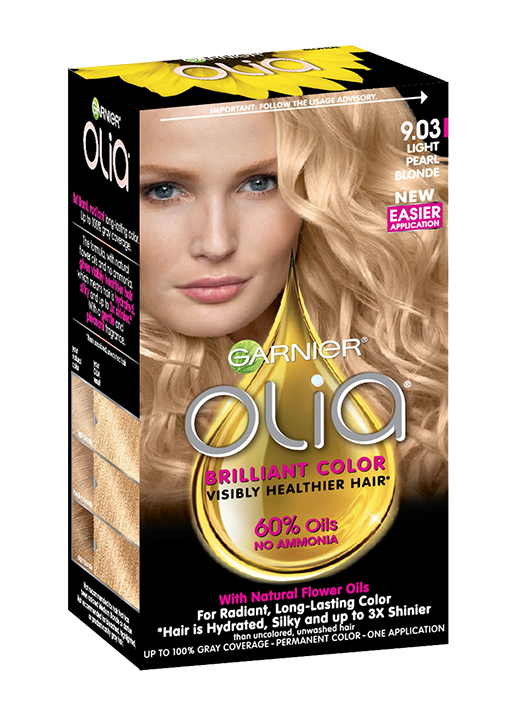 Olia Ammonia Free Permanent Light Pearl Blonde Hair Color Garnier