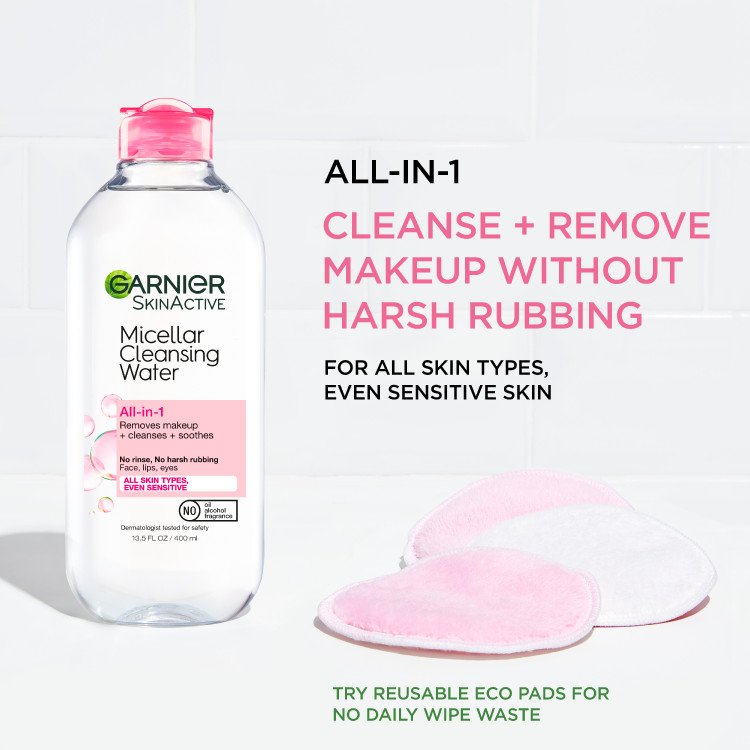 All-in-1 Micellar to cleanse and remove makeup without harsh rubbing