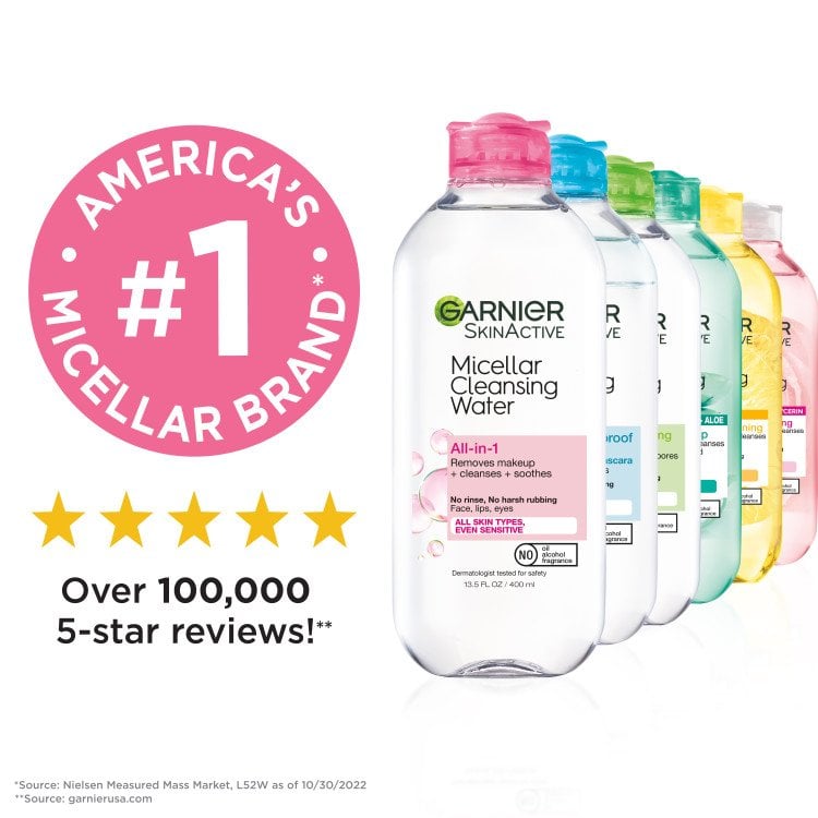 Garnier Micellar Cleansing Water is America’s #1 Micellar Brand