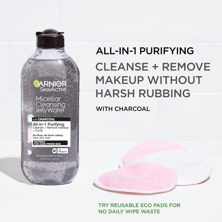 All-in-1 Purifying Micellar to cleanse and remove makeup without harsh rubbing