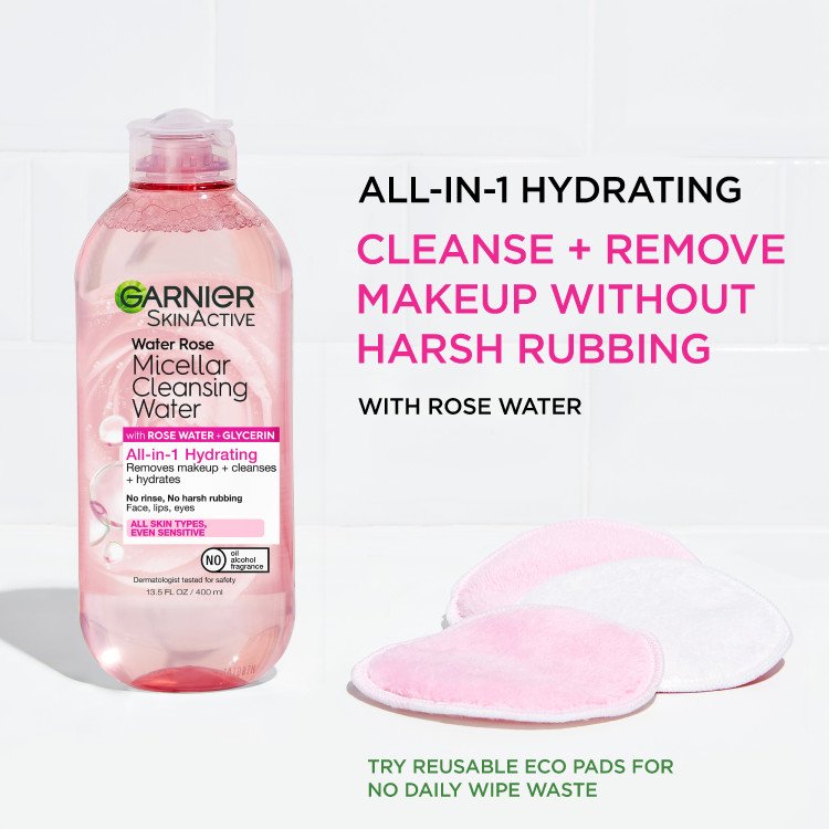 All-in-1 Hydrating Micellar to cleanse and remove makeup without harsh rubbing