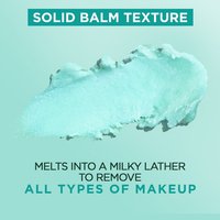 Features a solid balm texture that melts into a milky lather to remove all types of makeup