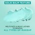 Features a solid balm texture that melts into a milky lather to remove all types of makeup