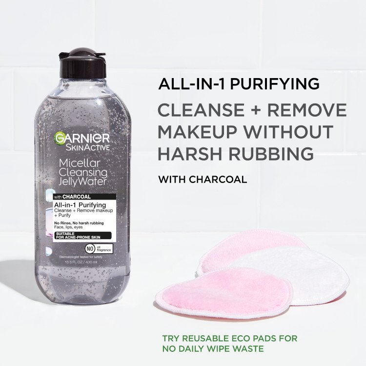 All-in-1 Purifying Micellar to cleanse and remove makeup without harsh rubbing