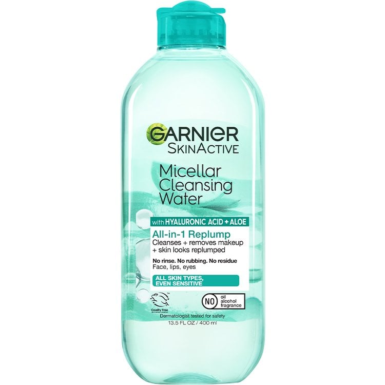 Front view of Cleansing Water With Hyaluronic Acid + Aloe, All Skin Types