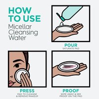 How to use micellar cleansing water: pour, press, proof