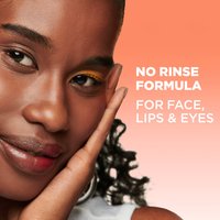 No rinse formula for face, lips, and eyes