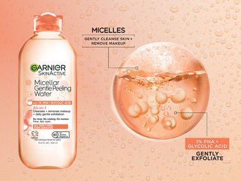 Micelles gently cleanse skin and remove makeup