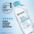 Micellar water bottle beside a five-star rating graphic, captioned "America's No.1 Micellar Brand, over 100,000 5-star reviews."