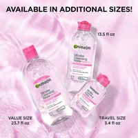 The Garnier Micellar Water comes in additional sizes, including a travel size!