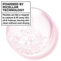 The Garnier Micellar Water All-in-1 is powered by micellar technology, which acts like a magnet to capture & lift away dirt, oil, and makeup.