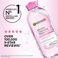 Garnier is America’s No. 1 micellar brand with over 100,000 five star reviews.
