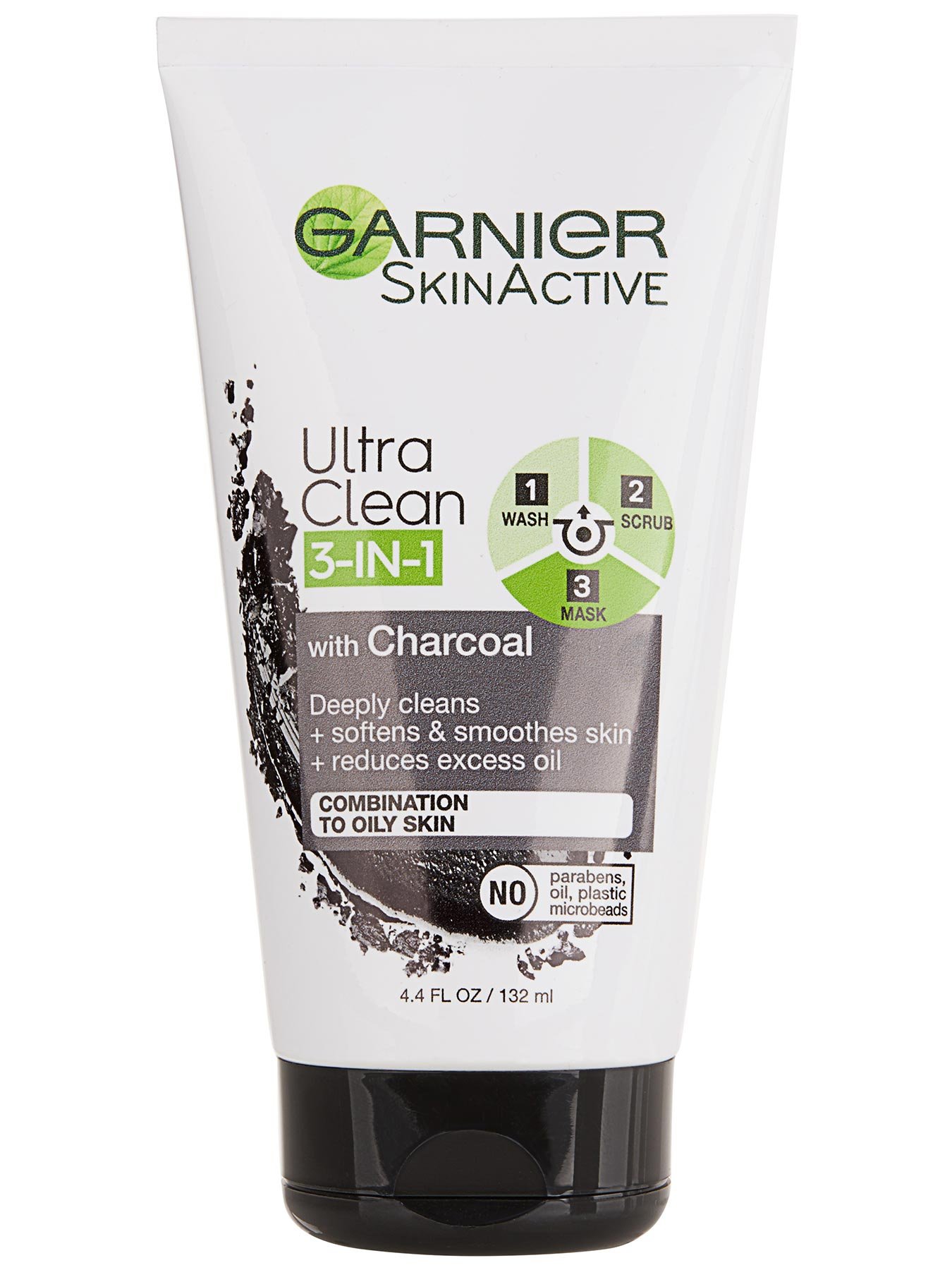 Charcoal 3 in 1 Face Wash, Scrub and Mask