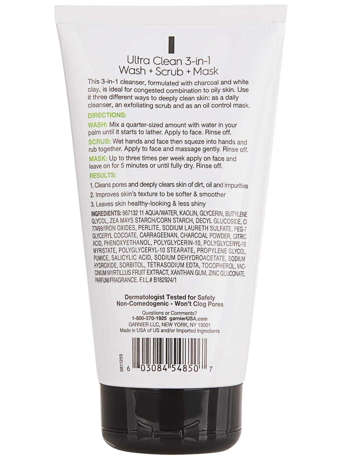 SkinActive 3in1 Charcoal Face Mask & Cleanser Garnier