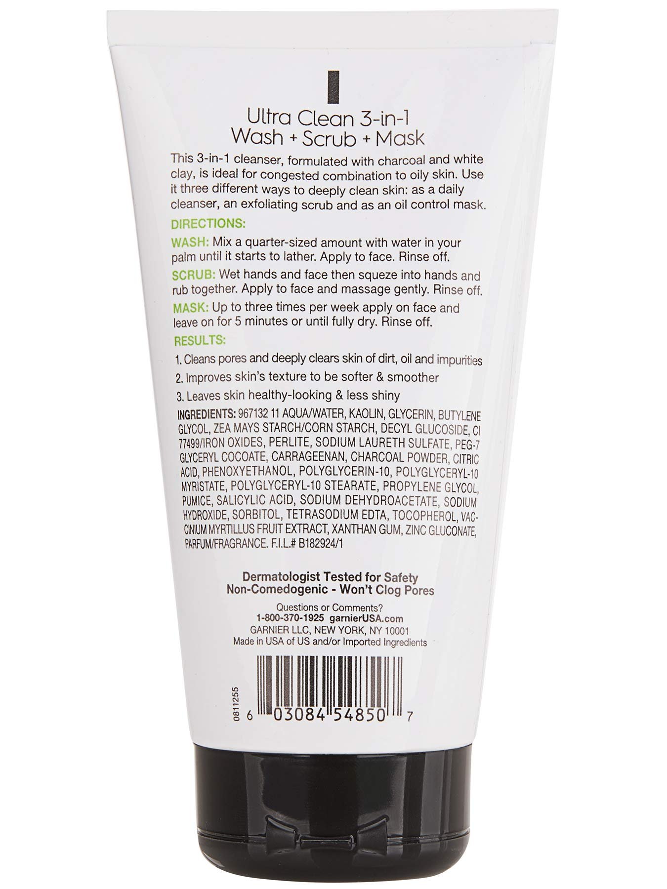 Charcoal 3 in 1 Face Wash, Scrub and Mask