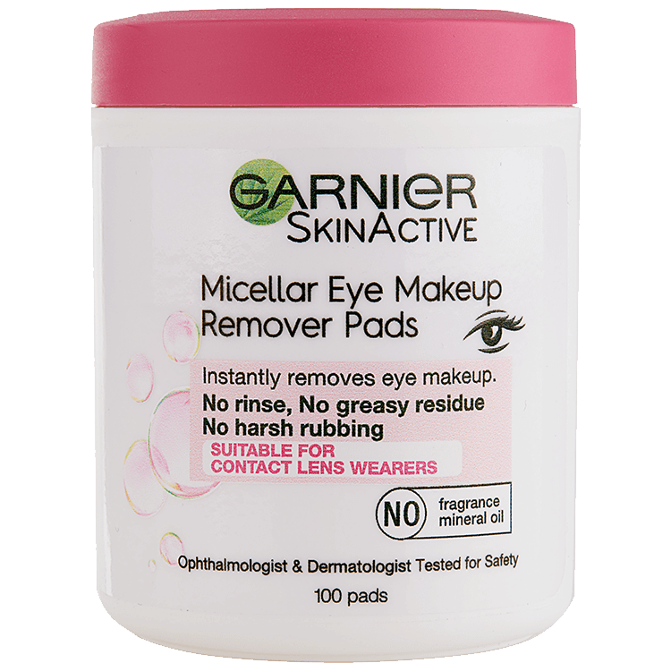 - Makeup SkinActive Pads Eye Garnier Cotton Remover Micellar