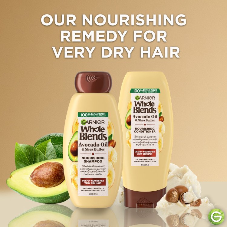 Avocado Oil & Shea Butter Nourishing Conditioner Dry Hair Garnier