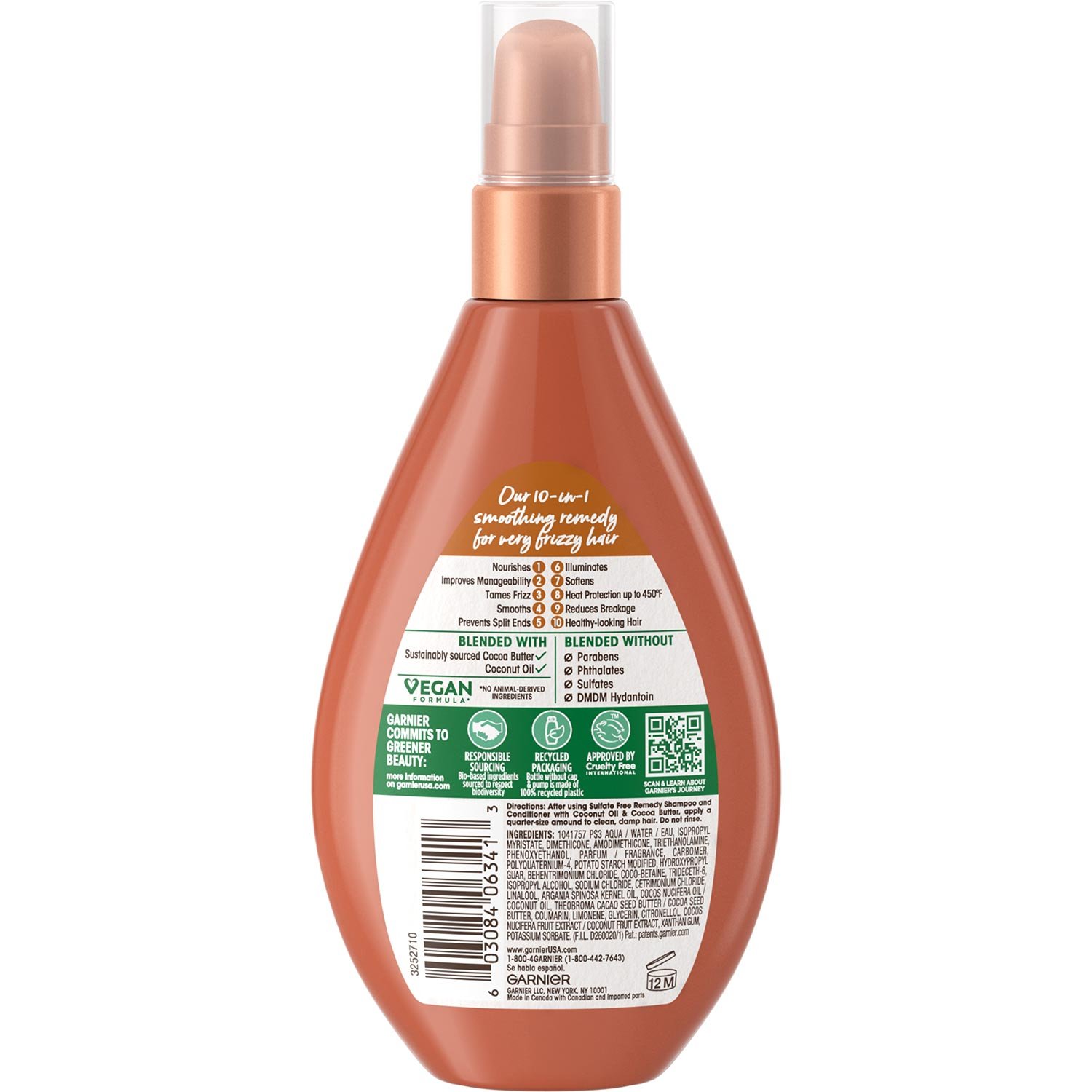 Garnier Whole Blends - Sulfate Free 10 in 1 Coconut back