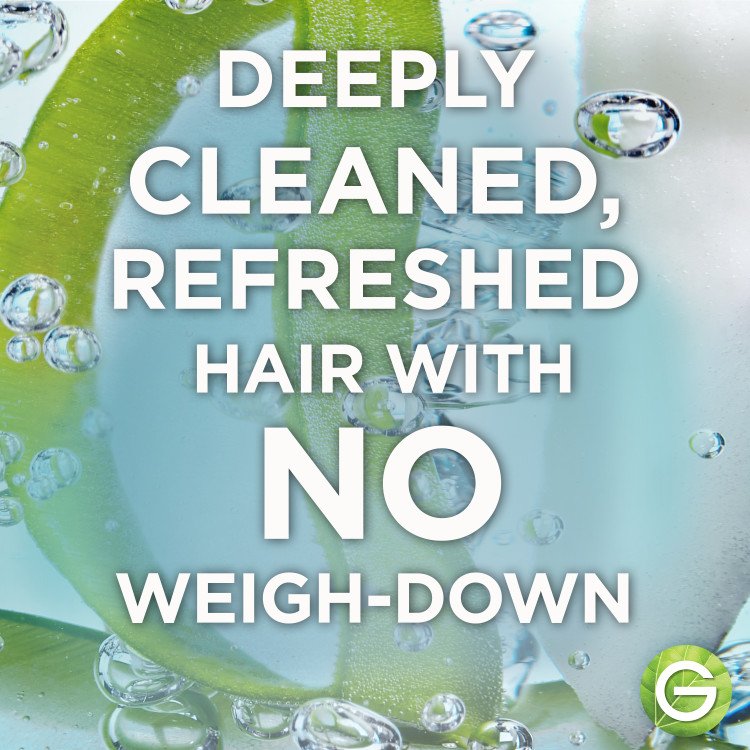 Deeply cleaned, refreshed hair with no weigh-down