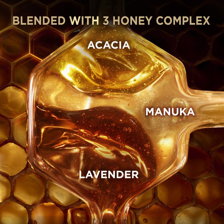 Blended with 3 honey complex: Acacia, Manuka, Lavender