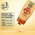 Key benefits of Garnier Whole Blends Honey Treasures repairing system: graphic showing the creamy texture and clinical results of -94% split ends, -38% breakage, and +83% moisture.