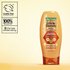 Garnier Whole Blends Honey Treasures Repairing Conditioner hero shot: highlighting the vegan formula, cruelty-free certification, and 100% recycled plastic bottle.