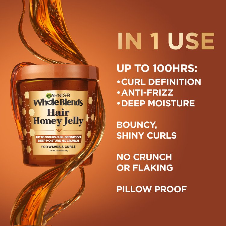 In 1 Use: up to 100 hours curl definition, anti-frizz, deep moisture