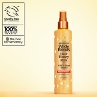 The Garnier Whole Blends Honey Treasures Repairing Milk Honey Spray is approved by Approved by Cruelty Free International under the Leaping Bunny Program. Our honey and beeswax is sustainably sourced.