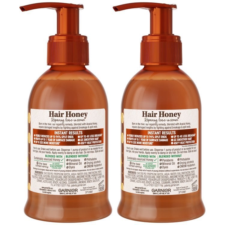Garnier Whole Blends Hair Honey Repairing Serum 2 Pack Back