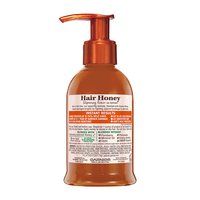 Instant results of Garnier Hair Honey Repairing Leave-in Serum: provides up to 450°F heat protection, 6X smoother hair, and 4X less breakage, formulated without parabens, phthalates, or mineral oil.