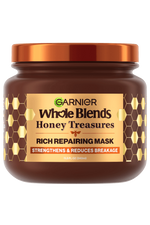 Garnier Whole Blends Honey Treasures Rich Repairing Mask jar pack shot.