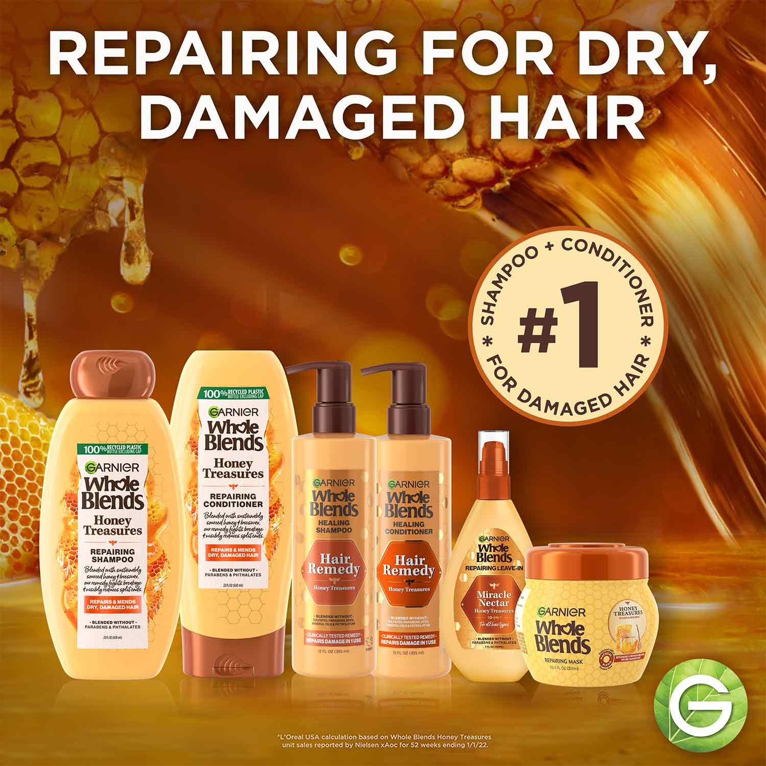 Repairing for dry, damaged hair