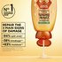 Repairing signs of hair damage with Garnier Whole Blends: graphic showing -94% split ends, -38% breakage, and +83% moisture when using the Honey Treasures shampoo, conditioner, and serum system.