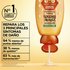 Repairing signs of hair damage with Garnier Whole Blends: graphic showing -94% split ends, -38% breakage, and +83% moisture when using the Honey Treasures shampoo, conditioner, and serum system.