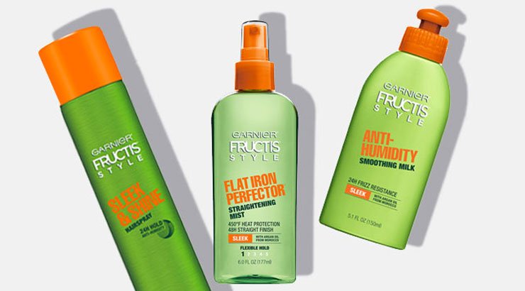 Hair Styling Products For Frizzy Hair Sleek Smooth Garnier