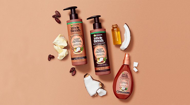 Whole Blends Sulfate Free Coconut Oil Hair Care Garnier