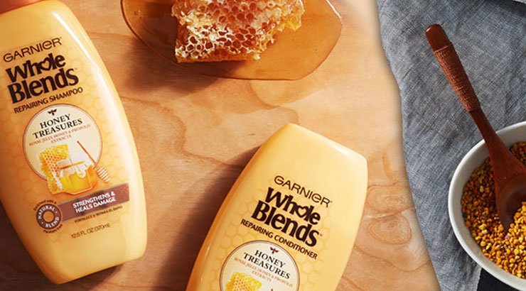 Whole Blends Honey Treasures Hair Care For Damaged Hair Garnier
