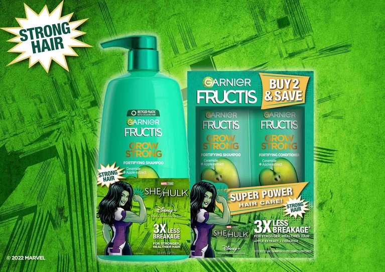 Garnier Fructis and Marvel SheHulk Partnership Garnier