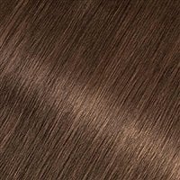 Swatch of hair dyed with Olia 6.0 - Light Brown.