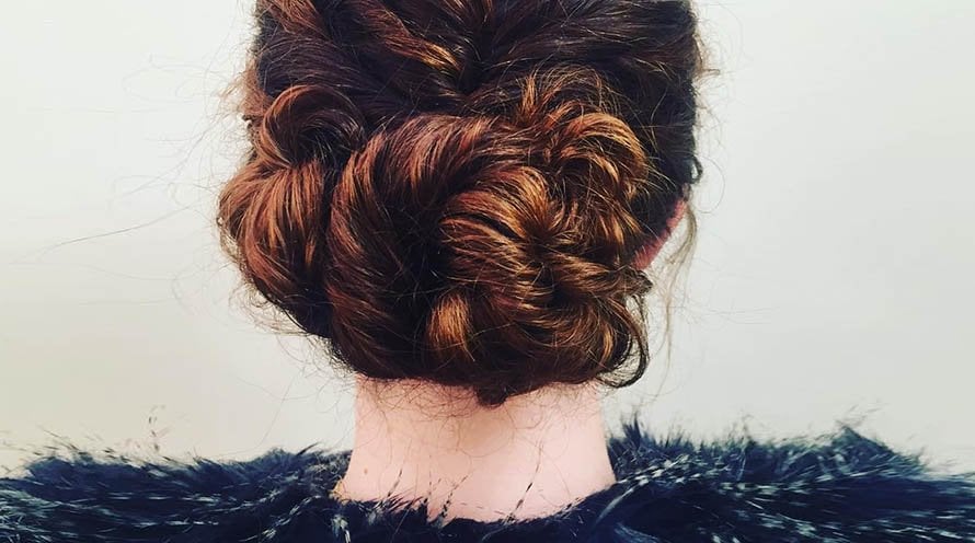 Garnier Fructis - bun hairstyles for any length layered bun, half-up topknot, loose braided bun