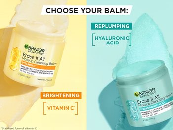 Choose your makeup cleansing balm: brightening vitamin C or replumping hyaluronic acid