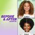 Before and after Garnier Fructis Curl Sculpt on curly and coily hair.