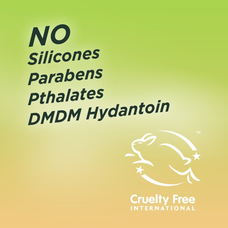 No silicones, parabens, phthalates, DMDM hydantoin