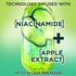 Technology infused with niacinamide and apple extract