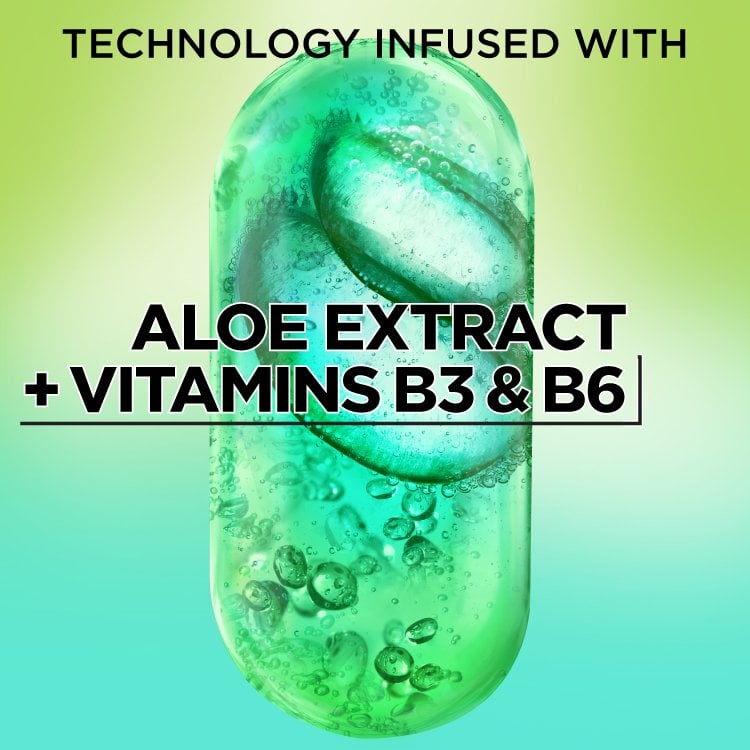 Technology infused with aloe extract and vitamins B3 and b6